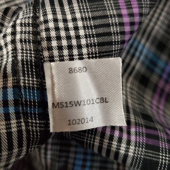 Peter Millar Plaid Button Down 100% Cotton Long Sleeve Collared Shirt Men's L - Picture 8 of 9